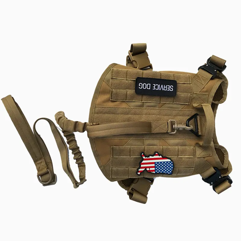 Adjustable German Shepherd Tactical Dog Harness Vest With Handle Clearance