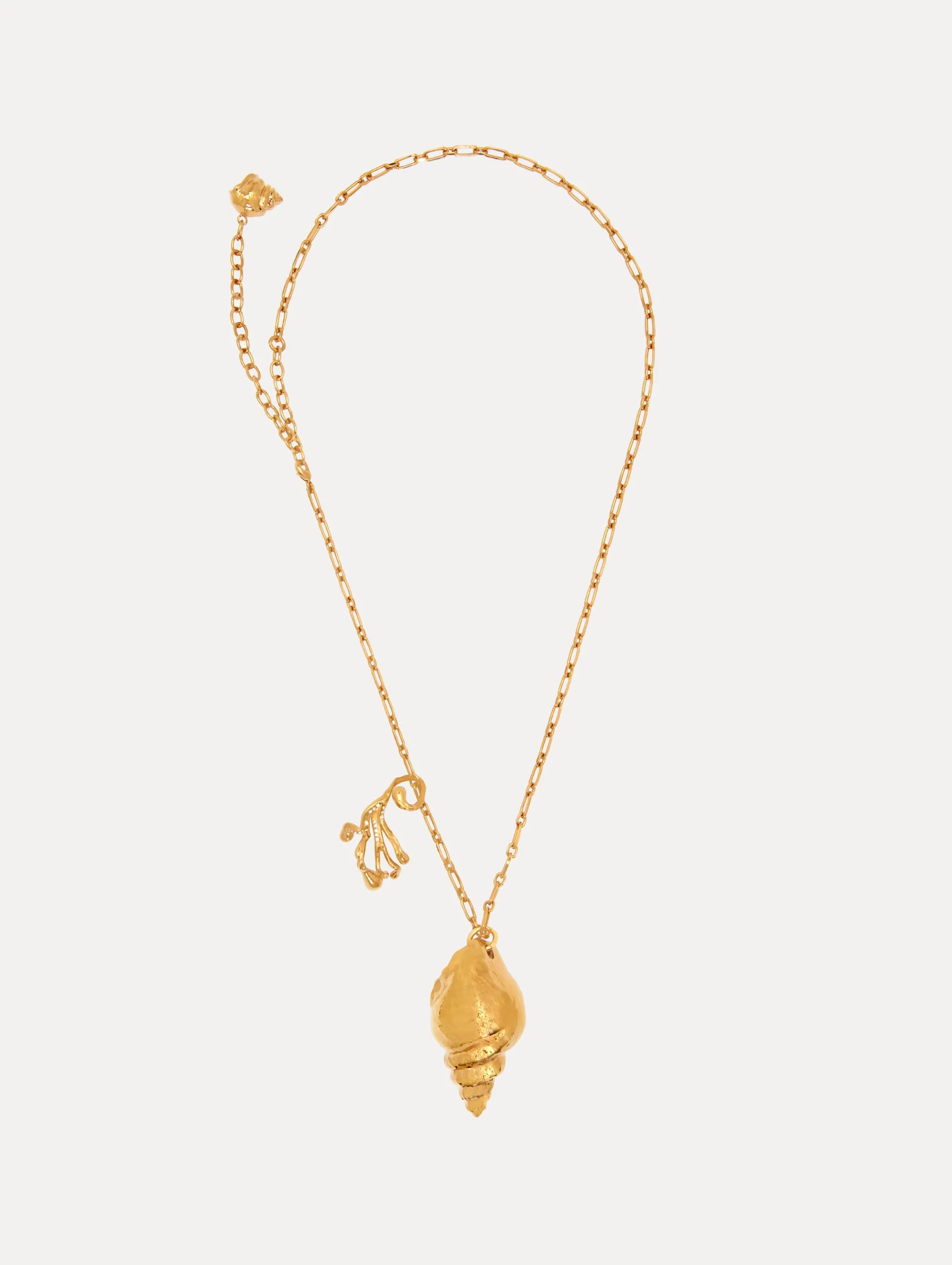 Coral & Shell Pendant Necklace