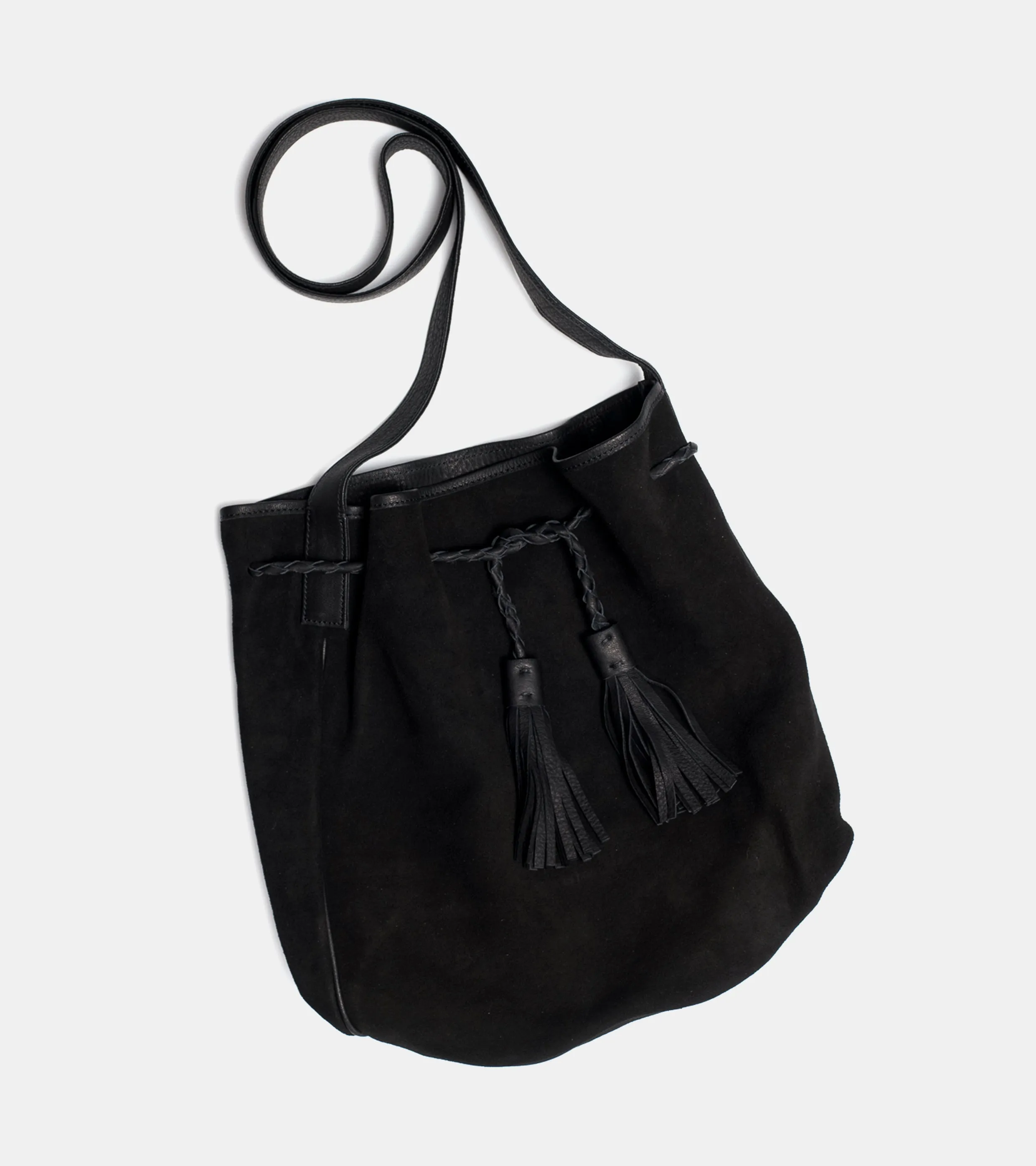 Deerskin Crossbody Bag Black