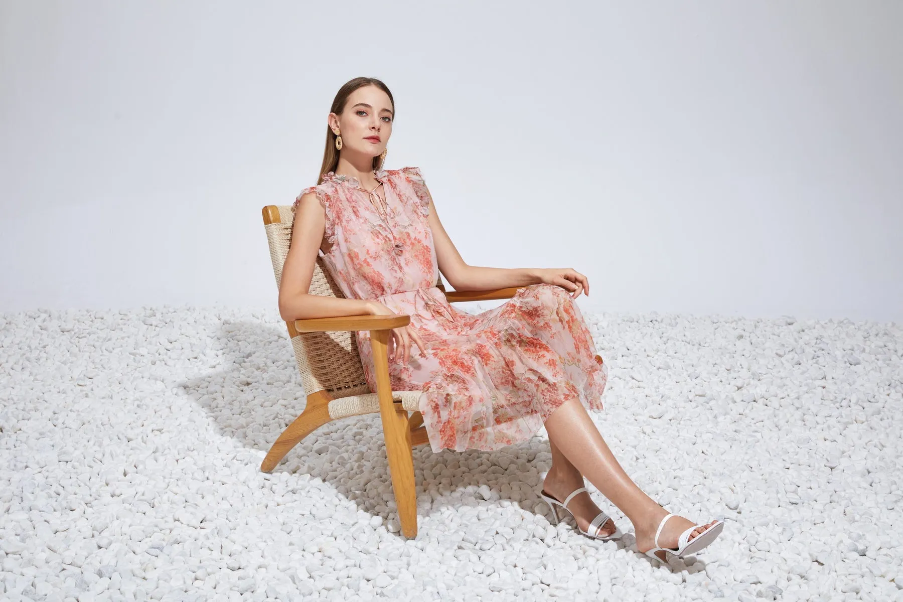 GDS Mallory Silk Long Dress  | Tigerlilly