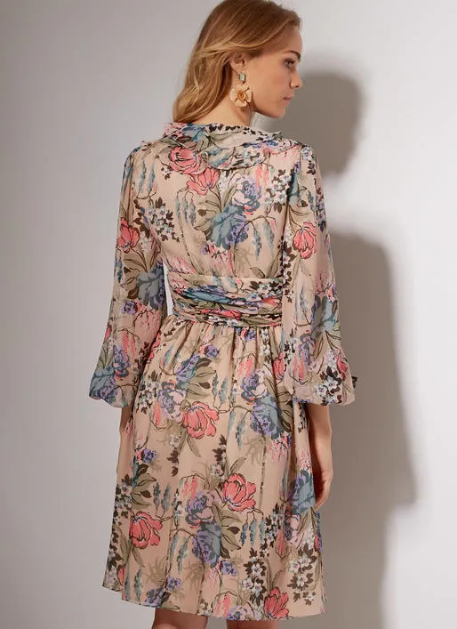 M7537 Misses' Banded, Gathered-Waist Dresses