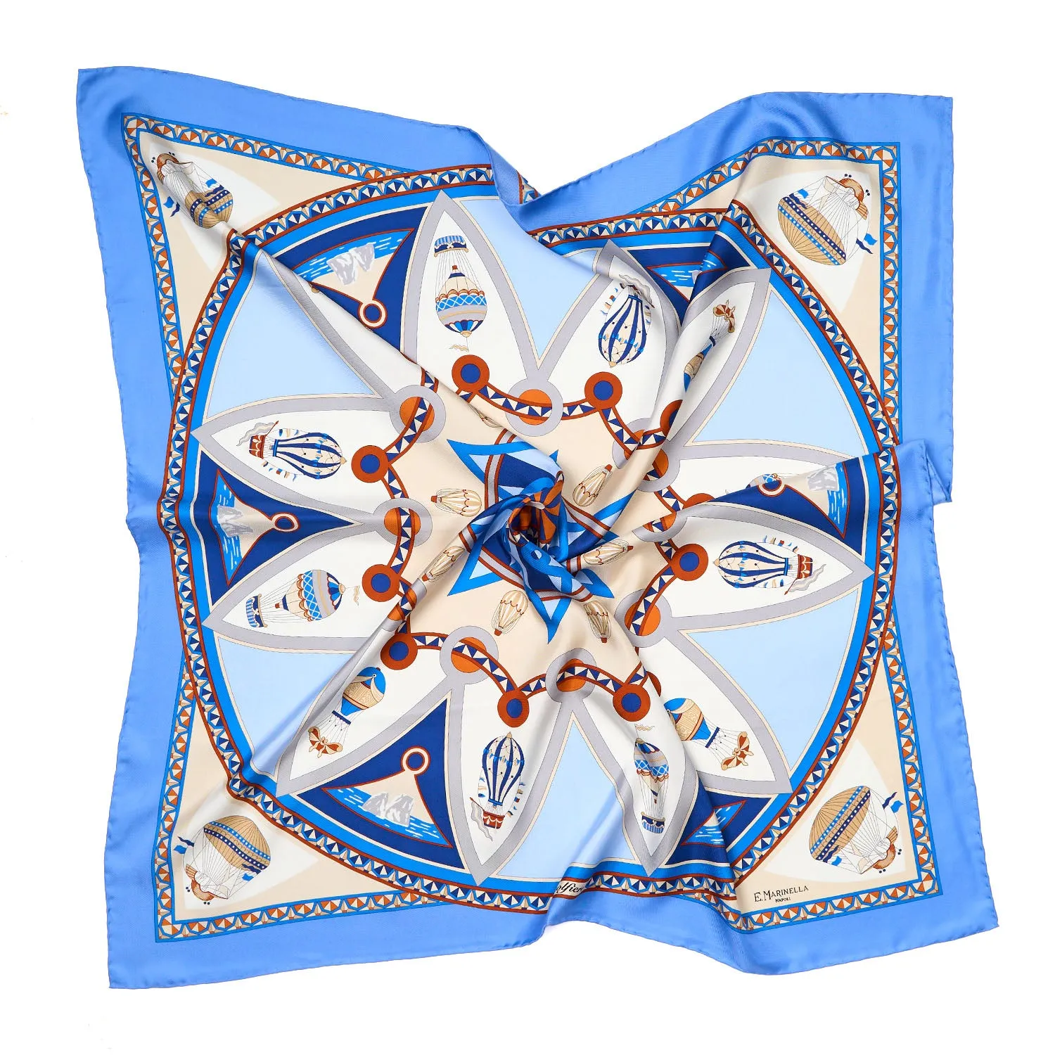 POWDER BLUE SILK SCARF 90