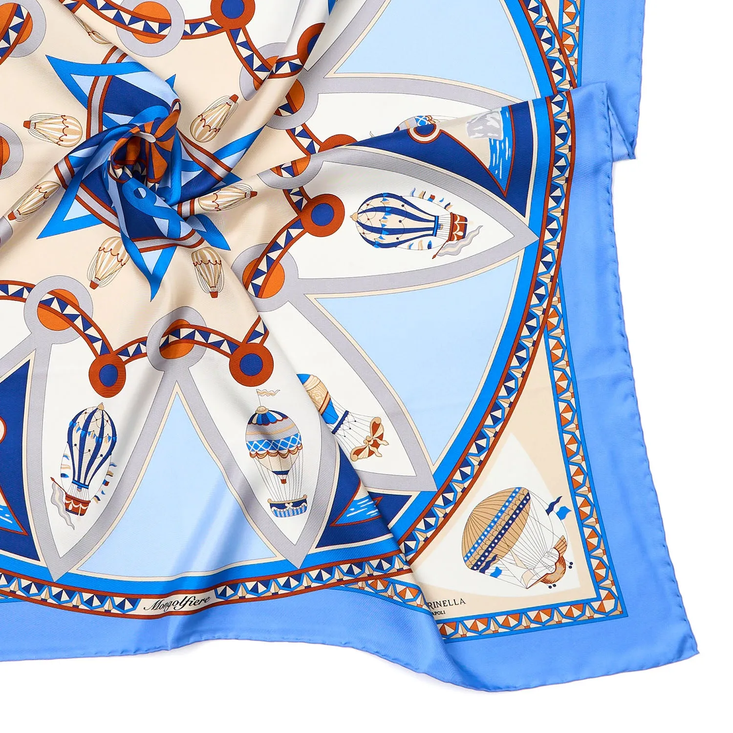 POWDER BLUE SILK SCARF 90