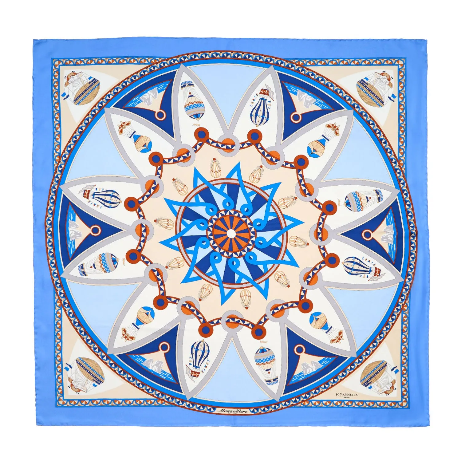 POWDER BLUE SILK SCARF 90