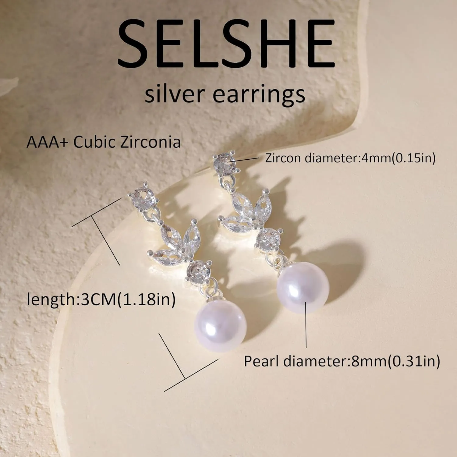 SELSHE Dangle Earrings for Women, 14k Gold Plated Pearl Drop Earring Dainty Gold Earrings for Women Trendy Cute Prom Bridal Earring Long Wedding Pearl Earring Formal Jewelry