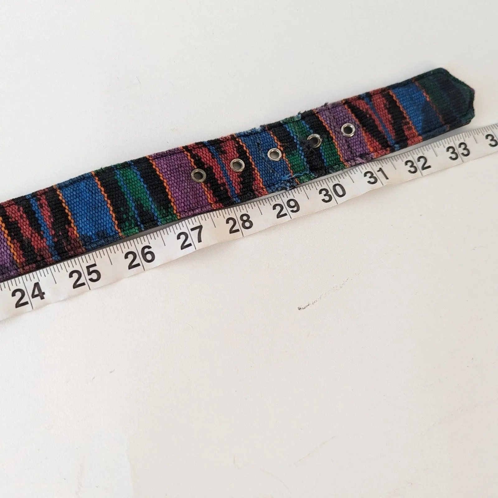 Vintage Tapestry Canvas Belt / 28"