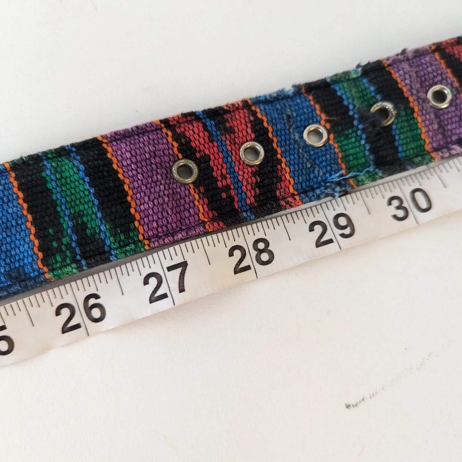Vintage Tapestry Canvas Belt / 28"