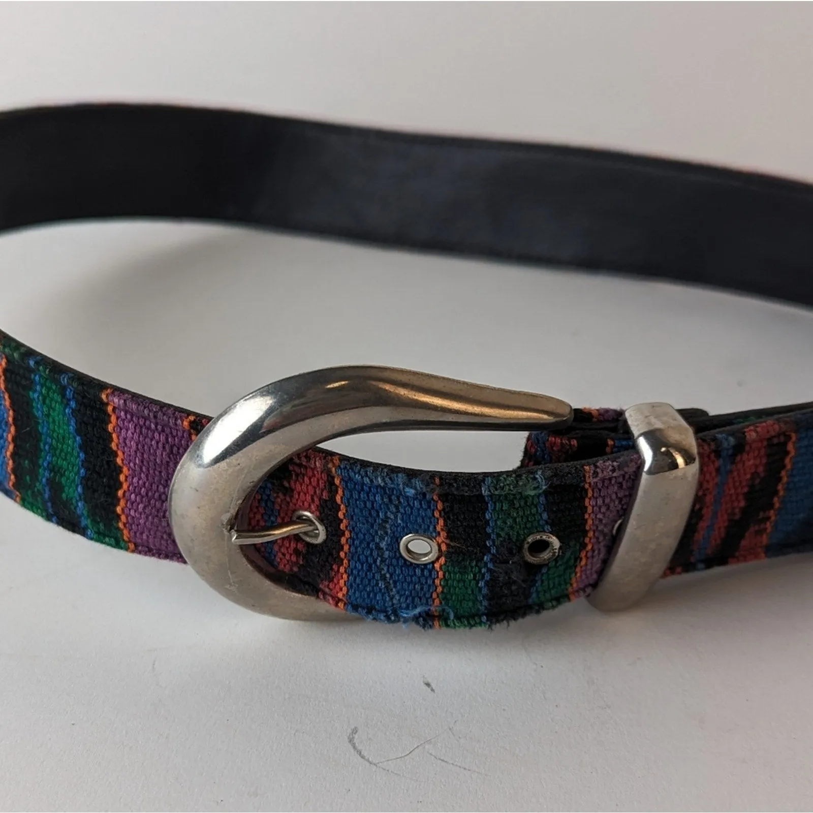 Vintage Tapestry Canvas Belt / 28"